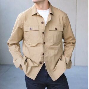 Elk Head Clothing Heavyweight Tan Ripstop Overshirt Size XL
